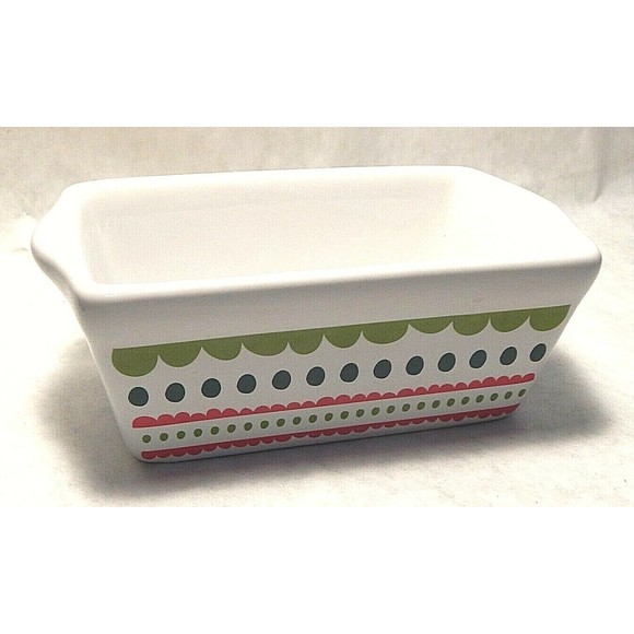 Celebrate It Mini Ceramic Loaf Pan - Picture 3 of 6